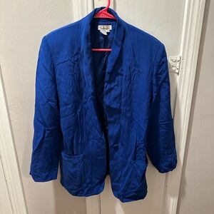 Talbots Royal Blue Silk Blazer